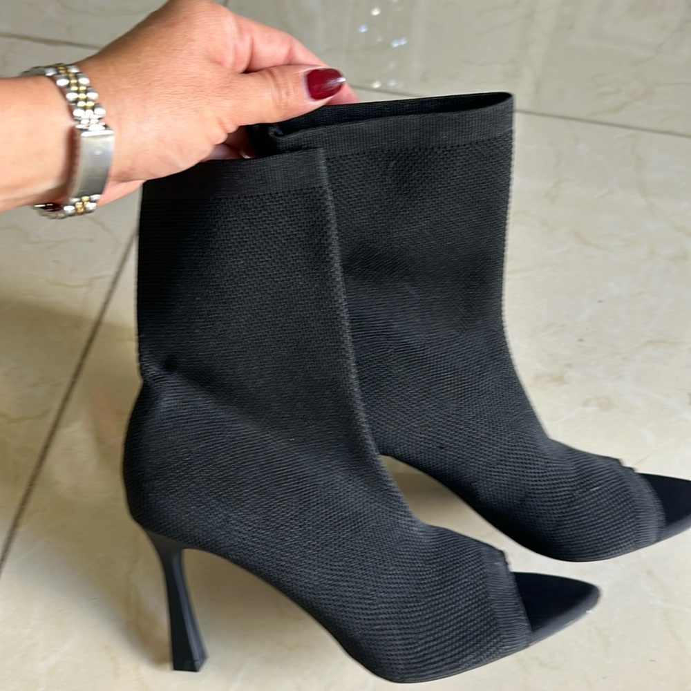 Zara fabric booties